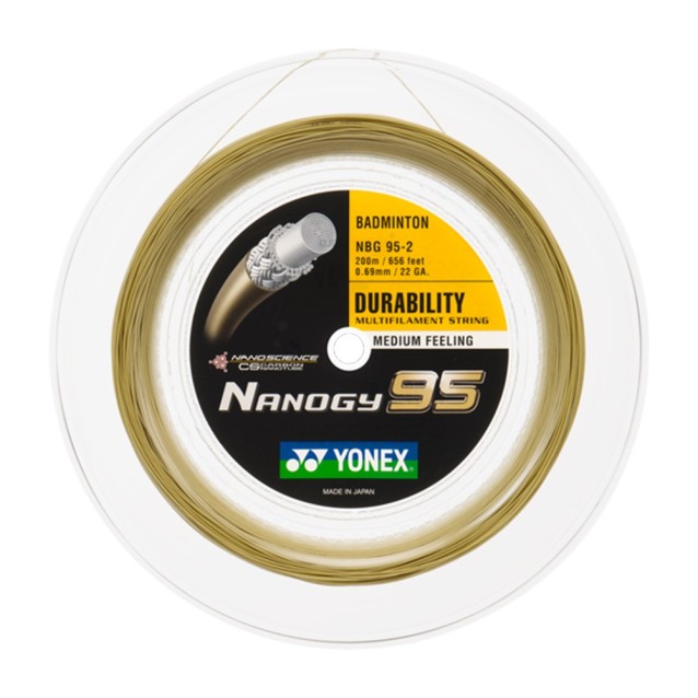 YONEX - ヨネックス　NANOGY95　200mロール　（コスミックゴールド） YONEX - YONEX ナノジー95 200mロール コスミックゴールド YONEX
