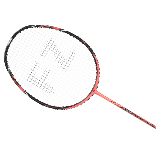 Large B Minton Rackets Badminton Racket - Precision TI-X5 Soft Pink - Forza